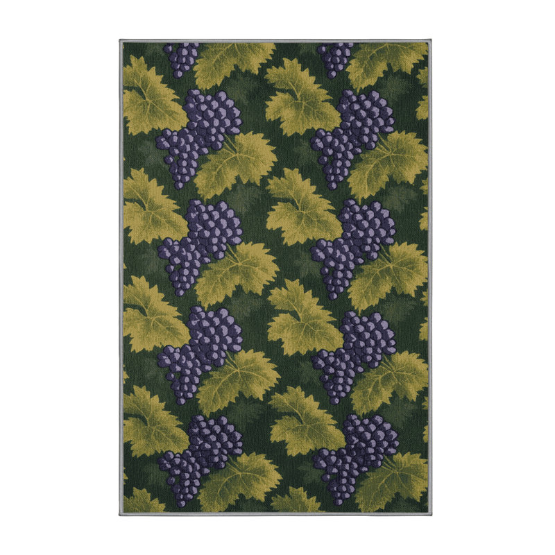 Tapis lavable grappes de raisin, Rectangle 6 pi x 9 pi