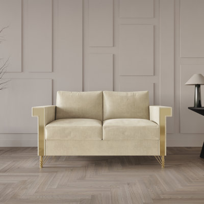 Causeuse de réception en tissu 56,30 po Snaresbrook