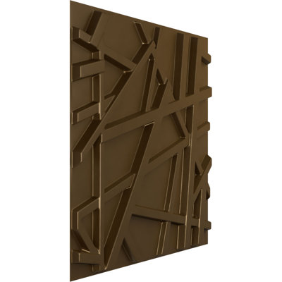 19 5/8"W x 19 5/8"H Evergreen EnduraWall Decorative 3D Wall Panel, Metallic Champagne Bronze (Covers 2.67 Sq. Ft.)