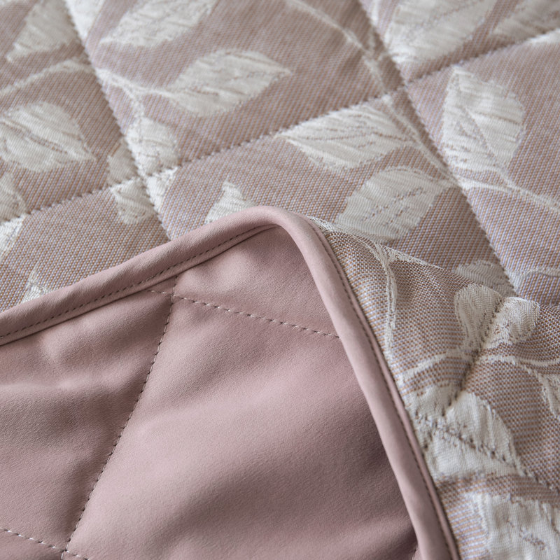 Abhipsa Luxury Jacquard Bedspread Sets, Super King Bedspread - 2 Shams, Blush
