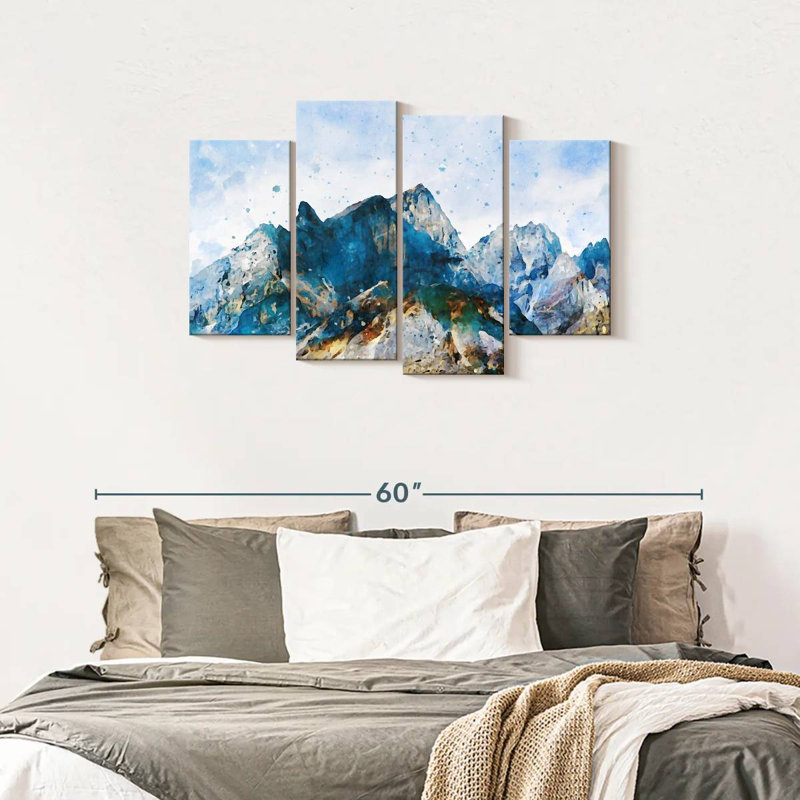 «Mountain Scene», reproduction d'art sur toile, H 43 po x l 27 po x P 1,25 po