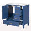 Ensemble de meuble-lavabo moderne avec ensemble lavabo 30 po, meuble-lavabo moderne avec porte à fermeture douce et 3 tiroirs, structure en bois massif (bleu)-121885376-121885373