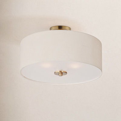 Juna 3 - Light Brass Drum Pendant