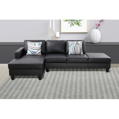 Tamez Faux Leather L-Shaped Sectional