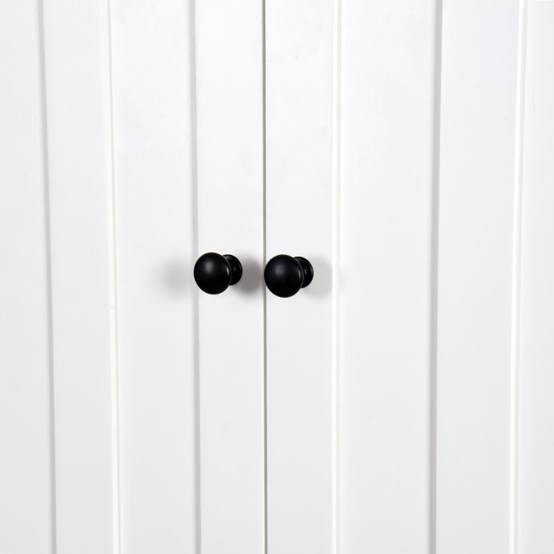 White Engineered Wood Adjustable Over-the-Toilet Storage Cabinet