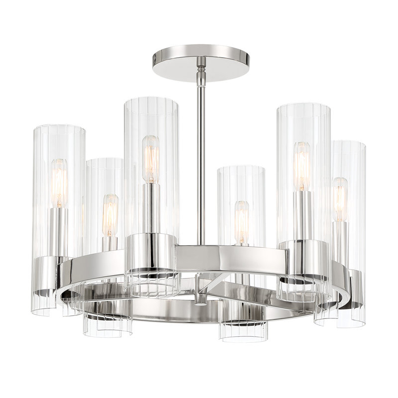 Vernon Place Glass Semi Flush Mount