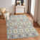 Nova Southwestern Tribal Area Rug - Geometric Pattern, Machine-Washable, Non-Shedding, Low-Pile Rug