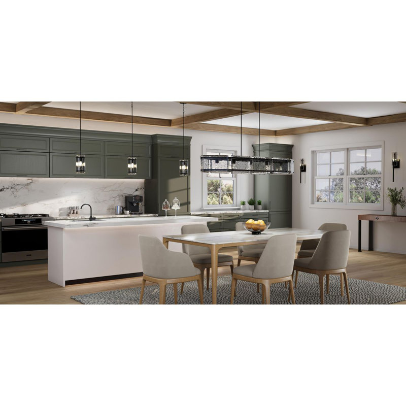 Rivera 1 - Light Matte Black Square/Rectangle Pendant