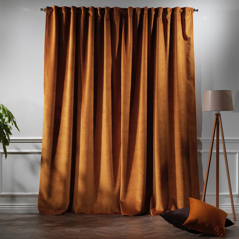Panneau simple décoratif extra large en velours mat sur mesure, L 52 po x L 288 po, 58 BOURBON
