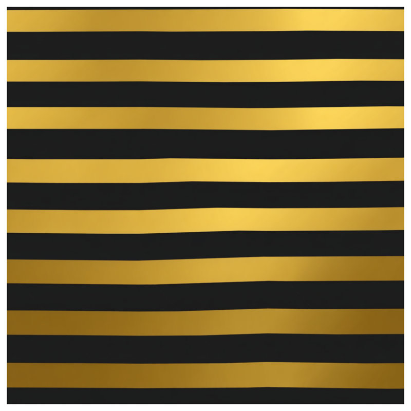 Gold Black Stripes Throw Pillow, Pattern Double Sided Pillows, 16 x 16 inches