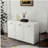 Three-door side table - white