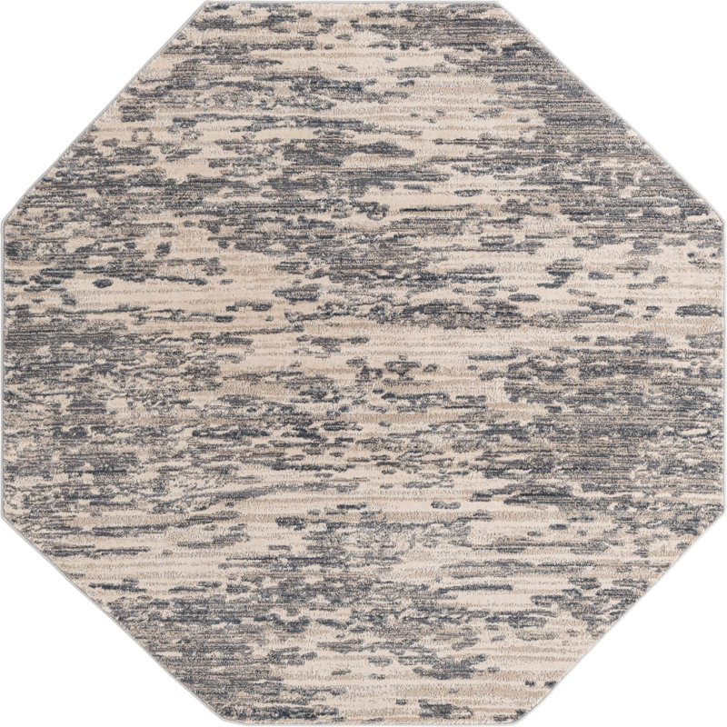 Tapis beige Halpert, Octogone 6 pi x 6 pi