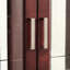 Vitrine en merisier avec étagères réglables et éclairage intégré, style transitionnel - Merisier, 178 cm de hauteur