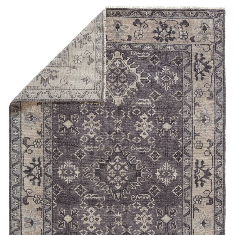 Rivas Oriental Area Rug in Grey/Quiet Shade/Moonstruck/Alloy, Rectangle 7'9" x 9'9"
