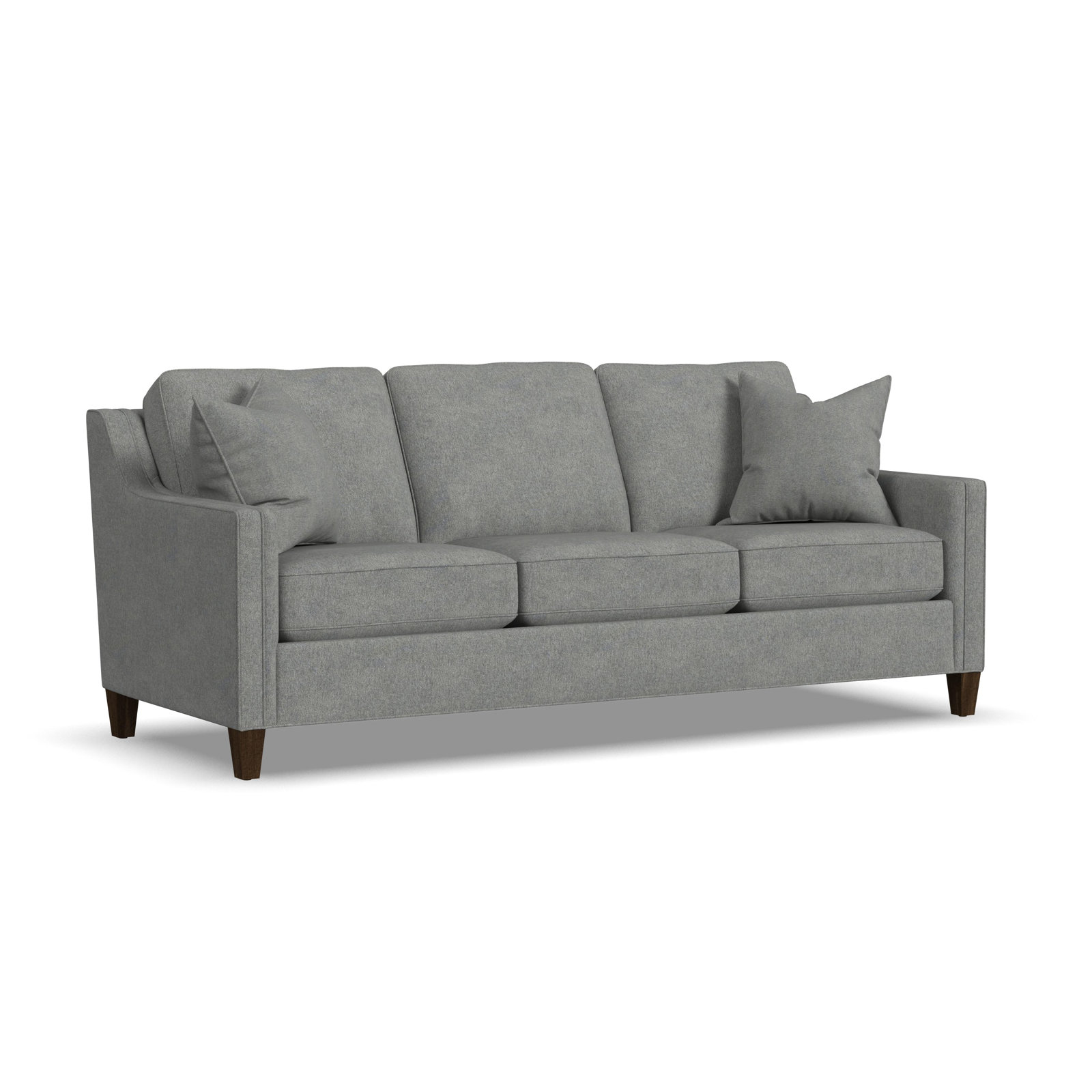 Finnegan 88" Sofa, Pebble Silver Polyester Blend