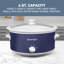 La mijoteuse West Bend, 6 pintes Capacité, en bleu marine et blanc-135583363