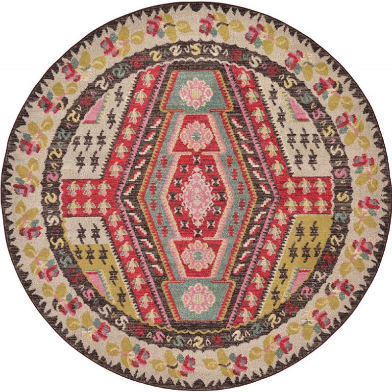 Beverley Abstract Indoor Rug, Round 8'