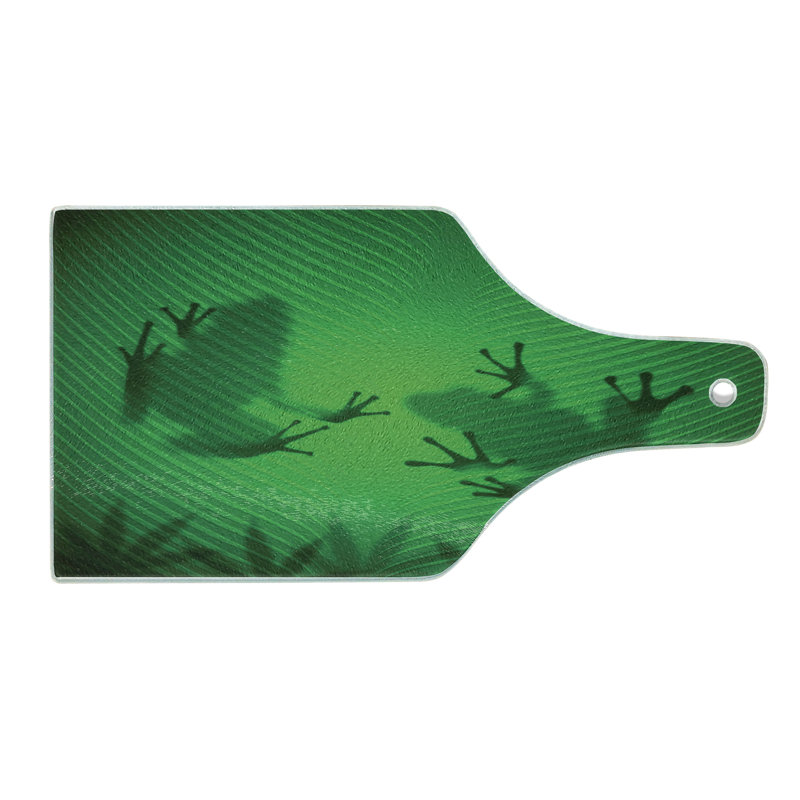 Planche à découper en verre trempé Ambesonne Green