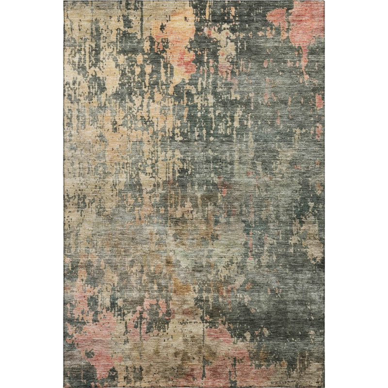 Premium Machine Washable Jessie AMF1214 Abstract Rug, Rectangle 5' x 7'6"