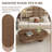 48.5" Rustic Cloud Shape Coffee Table With 4 Legs, Vintage Walnut Veneer Finish, Wood Coffee Table for Living Room