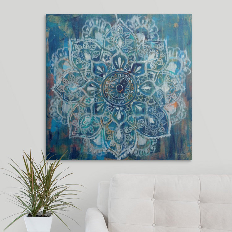 «Mandala in Blue II», reproduction d'art Danhui Nai, H 30 po x l 30 po x p 1,5 po, Toile