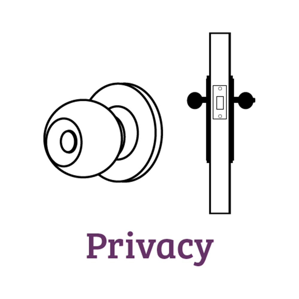 Freestone Privacy Door Knob with Rosette, Oil Rubbed Bronze