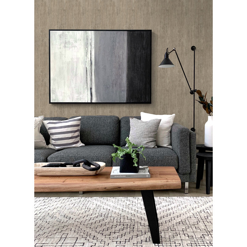 Rouleau de papier peint adhésif L 18 pi x l 20,5 po, Taupe