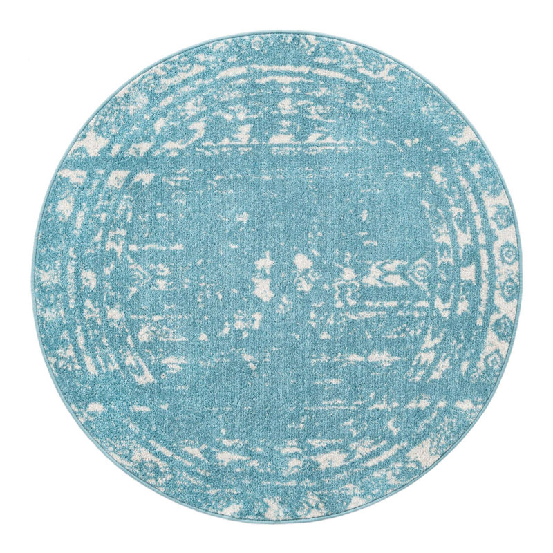 Geometric Indoor Rug, Round 4'1"