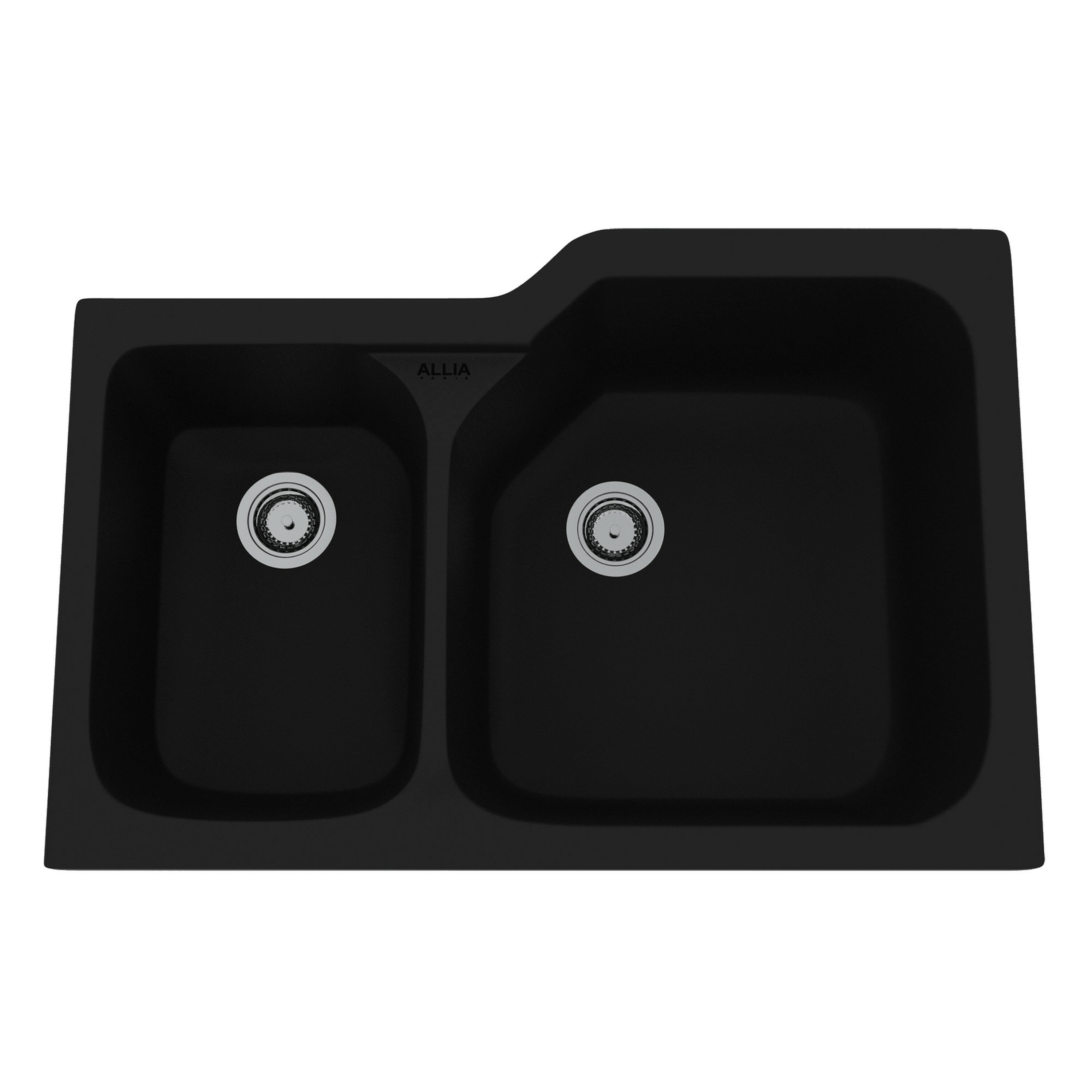 Rohl Allia Undermount Kitchen Sink with Large Bowl in Matte Black