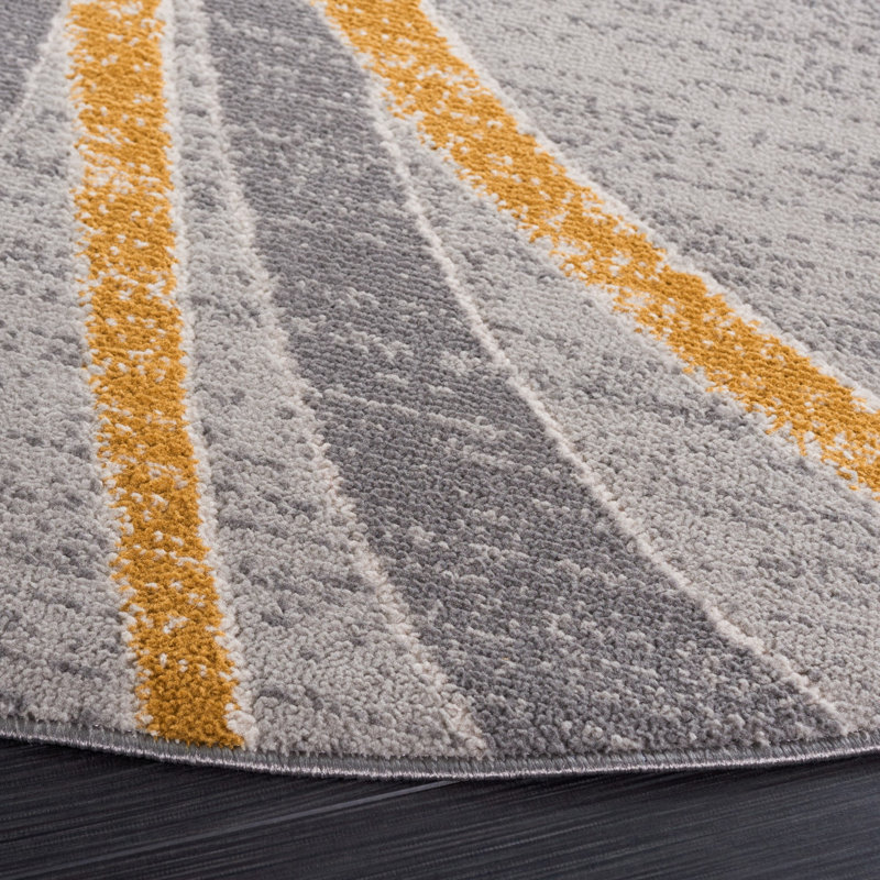 Henrieke Performance Abstract Rug, Round 6'7"