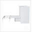 Lit escamotable simple avec tablettes de chevet et garde-robe, blanc