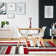 Tapis rouge à motif géométrique Lantanas