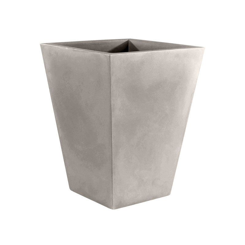 Nano Resin Pot Planter, 11" H x 5.5" W x 5.5" D, Taupe