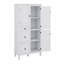 Armoire de rangement multifonctionnelle avec tablettes personnalisables 3 tiroirs 3 espaces fermés pour le bureau ou le salon