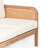 Pike Modern Coastal Acacia Wood HDPE Wicker 3-Seater Outdoor Sofa with Water-Repellent Cushions