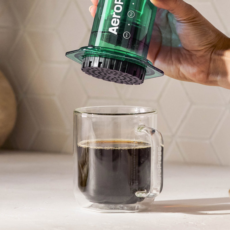 AeroPress Clear Coffee Press, Clear Green
