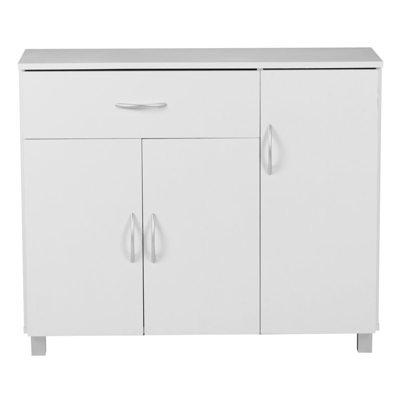 90cm Sideboard, White Matt / Grey
