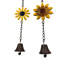 Carillon éolien rustique en métal, papillon et libellule, lot de 2, jaune, bleu et rouge, 109 cm de large