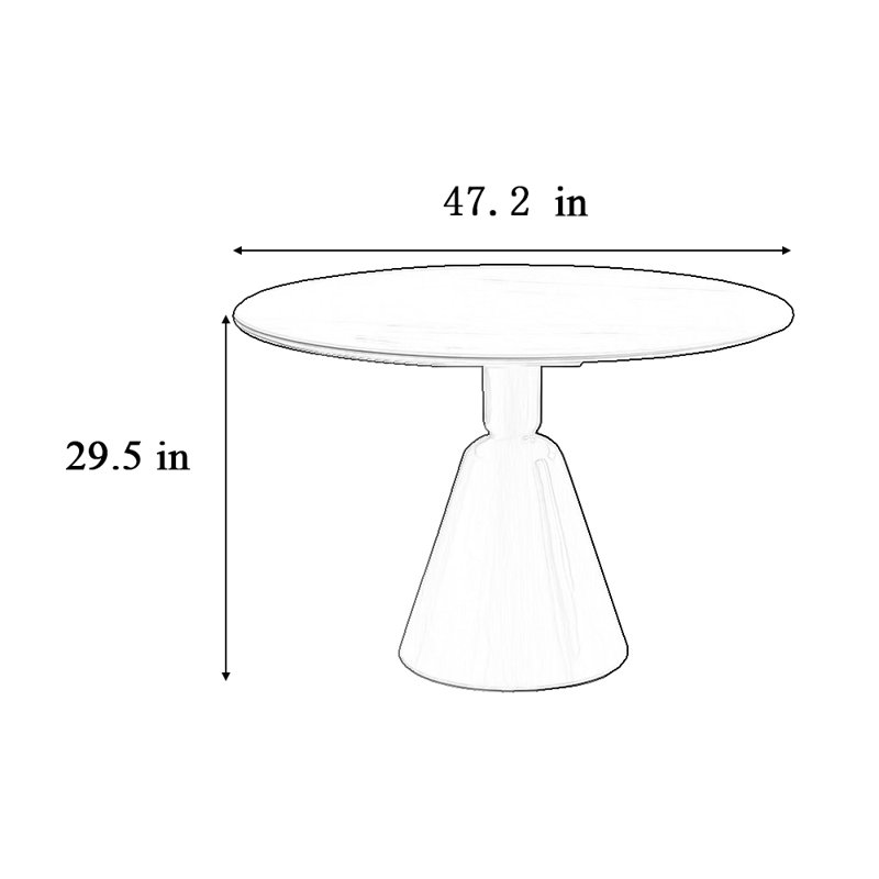 Grinstead, H 29,5 po x L 47,2 po x l 47,2 po