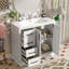 Meuble-lavabo sophistiqué avec rangement abondant et design élégant pour les salles de bain compactes