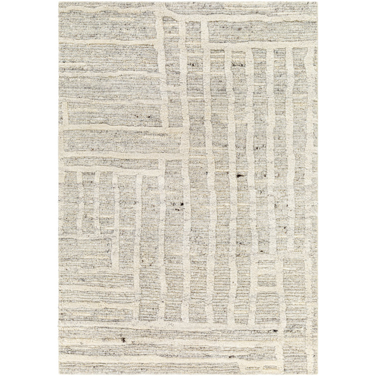 Edwardo Handwoven Wool Beige/Light Gray Area Rug