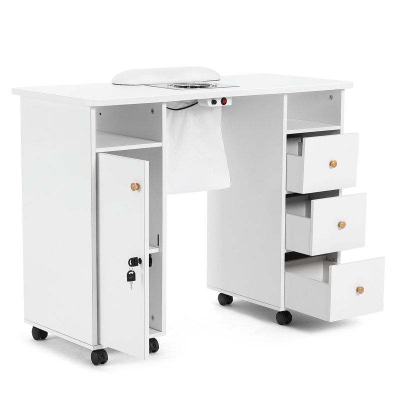 Bureau à manucure Hokku Designs, Blanc