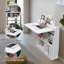 White Floor Standing Fold Down Desk