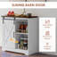 Buffet 33 po blanc avec buffet réglable avec tablette réglable et porte coulissante