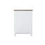 Mobilier de chambre à coucher moderne et rustique avec 1 porte-queue d'aronde et glissières à roulement à billes à deux tons, blanc et brun foncé