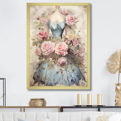 Vintage Fashion Dress Elegance III - art mural tendance