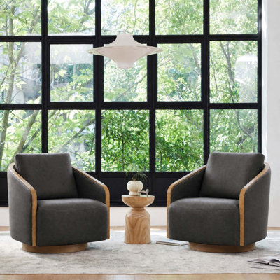 Fauteuil demi-tonneau pivotant l 32 po Nieve