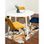 5 tables de salle à manger, table ronde blanche et 4 chaises confortables, et bois d'hévéa, construction, solution compacte, construction élégante, choix-558800852