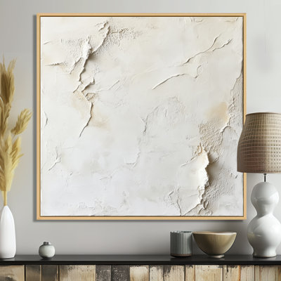 Soft Plaster Paint Layers IV - Beige Clean Wall Art Print