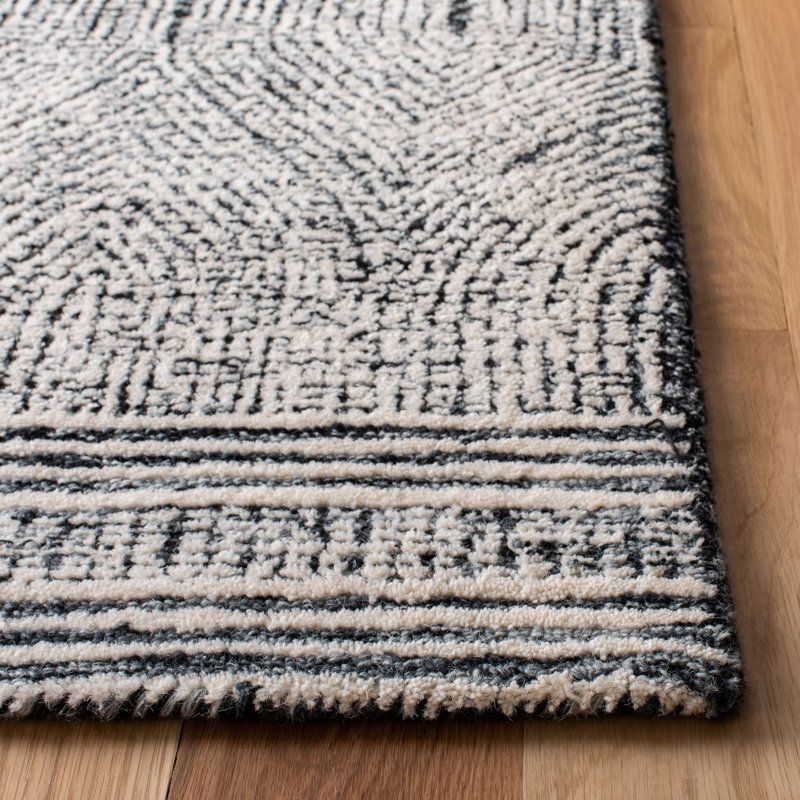 Klaus Hand Tufted Wool Geometric Rug, Rectangle 5' x 8'